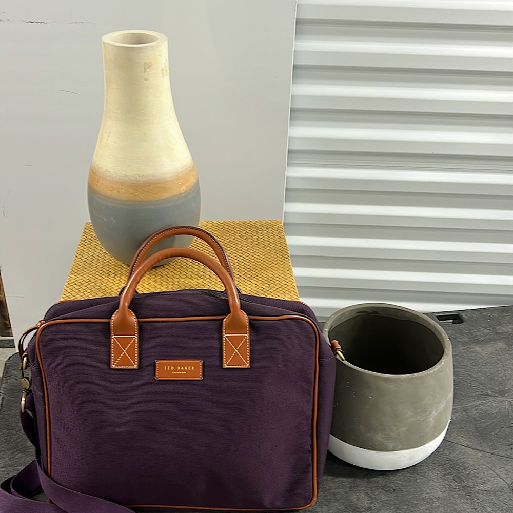 Ted Baker 15” laptop textured purple commuter bag